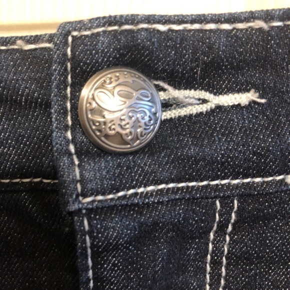 Embellished Levi Knee Length Skirt - Picture 2 of 13